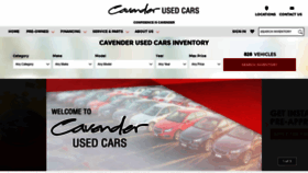 What Cavenderusedcars.com website looked like in 2020 (4 years ago)