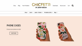 What Chicfetti.com website looked like in 2020 (4 years ago)