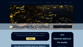 What Crisfieldchamber.com website looked like in 2020 (4 years ago)