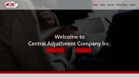 What Centraladjustment.com website looked like in 2020 (4 years ago)