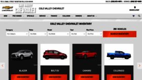 What Colevalleychevy.com website looked like in 2020 (4 years ago)