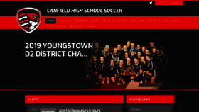 What Canfieldsoccer.com website looked like in 2020 (4 years ago)