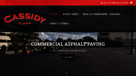 What Cassidycorp.com website looked like in 2020 (4 years ago)