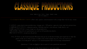 What Classiqueproductions.com website looked like in 2020 (4 years ago)