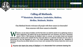 What Clanmaitland.uk website looked like in 2020 (4 years ago)