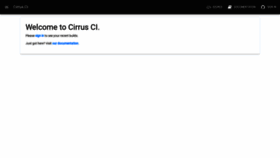 What Cirrus-ci.com website looked like in 2020 (4 years ago)