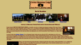 What Crevicemountainlodge.com website looked like in 2020 (4 years ago)