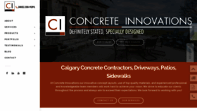 What Concreteinnovations.ca website looked like in 2020 (4 years ago)