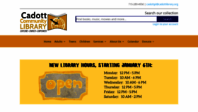 What Cadottlibrary.org website looked like in 2020 (4 years ago)