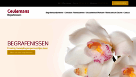 What Ceulemansbegrafenissen.be website looked like in 2020 (4 years ago)