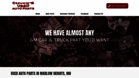 What Chucksautoparts.com website looked like in 2020 (4 years ago)