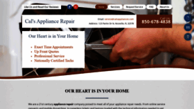 What Calsappliancerepair.com website looked like in 2020 (4 years ago)