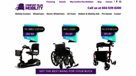 What Comfortplusmobility.ca website looked like in 2020 (4 years ago)