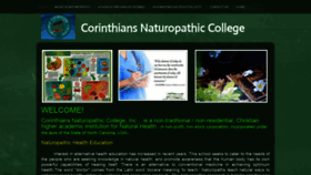 What Corinthiannaturopathic-edu.org website looked like in 2020 (4 years ago)