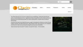 What Claritypsychologicalgroup.com website looked like in 2020 (4 years ago)