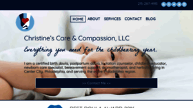 What Christinescareandcompassion.com website looked like in 2020 (4 years ago)