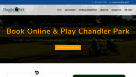 What Chandler.golf website looked like in 2020 (4 years ago)