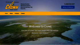 What Crownbatterysystems.com website looked like in 2020 (4 years ago)
