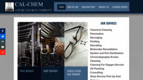 What Cal-chem.com website looked like in 2020 (4 years ago)