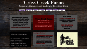 What Crosscreekcattle.com website looked like in 2020 (4 years ago)