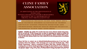 What Clinefamilyassociation.com website looked like in 2020 (4 years ago)