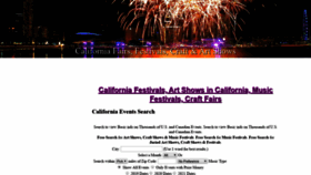 What Californiafairsandfestivals.net website looked like in 2020 (4 years ago)