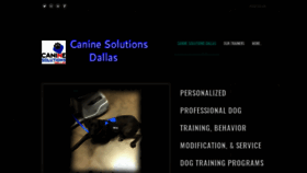What Caninesolutionsdallas.com website looked like in 2020 (4 years ago)