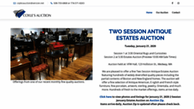 What Coylesauction.com website looked like in 2020 (4 years ago)
