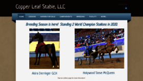 What Copperleafstables.com website looked like in 2020 (4 years ago)