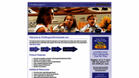 What Childsupportworksheets.com website looked like in 2020 (4 years ago)
