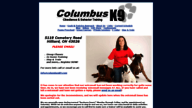 What Columbusk9.com website looked like in 2020 (4 years ago)