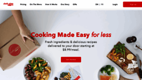 What Chefsplate.com website looked like in 2020 (4 years ago)
