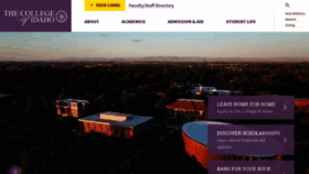 What Collegeofidaho.edu website looked like in 2020 (4 years ago)