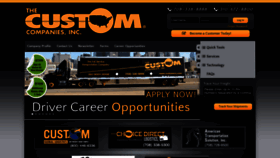 What Customco.com website looked like in 2020 (4 years ago)