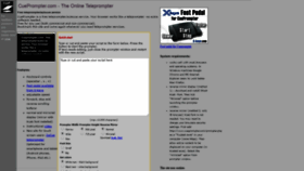What Cueprompter.com website looked like in 2020 (4 years ago)