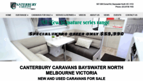 What Canterburycaravans.com.au website looked like in 2020 (4 years ago)
