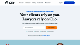 What Clio.com website looked like in 2020 (4 years ago)
