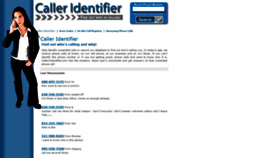 What Calleridentifier.com website looked like in 2020 (4 years ago)