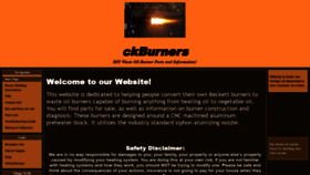 What Ckburners.com website looked like in 2020 (4 years ago)