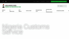 What Customs.gov.ng website looked like in 2020 (4 years ago)
