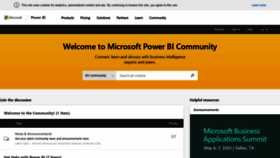 What Community.powerbi.com website looked like in 2020 (4 years ago)