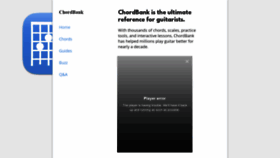 What Chordbank.com website looked like in 2020 (4 years ago)