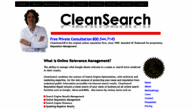 What Cleansearch.com website looked like in 2020 (4 years ago)