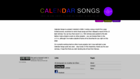 What Calendarsongs.com website looked like in 2020 (4 years ago)
