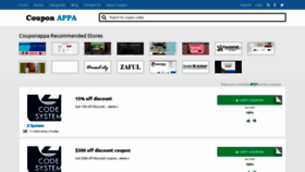 What Couponappa.com website looked like in 2020 (4 years ago)