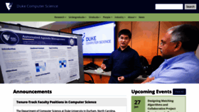 What Cs.duke.edu website looked like in 2020 (5 years ago)