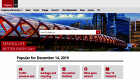 What Calgary.ca website looked like in 2020 (4 years ago)