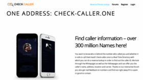 What Check-caller.one website looked like in 2020 (6 years ago)