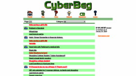 What Cyberbeg.com website looked like in 2020 (4 years ago)