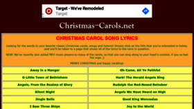 What Christmas-carols.net website looked like in 2020 (4 years ago)